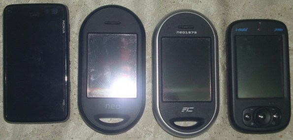 My phones Image of four smartphones